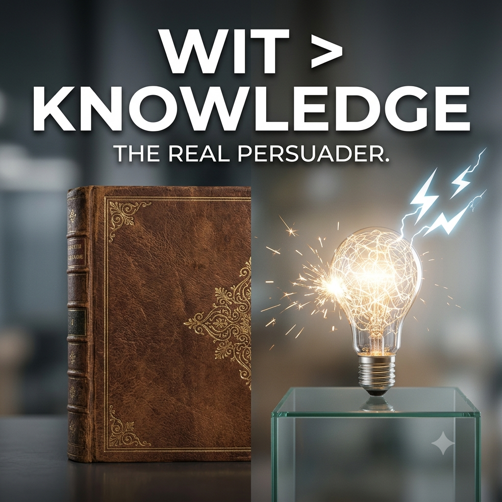 Knowledge is Power But Wit is Leverage